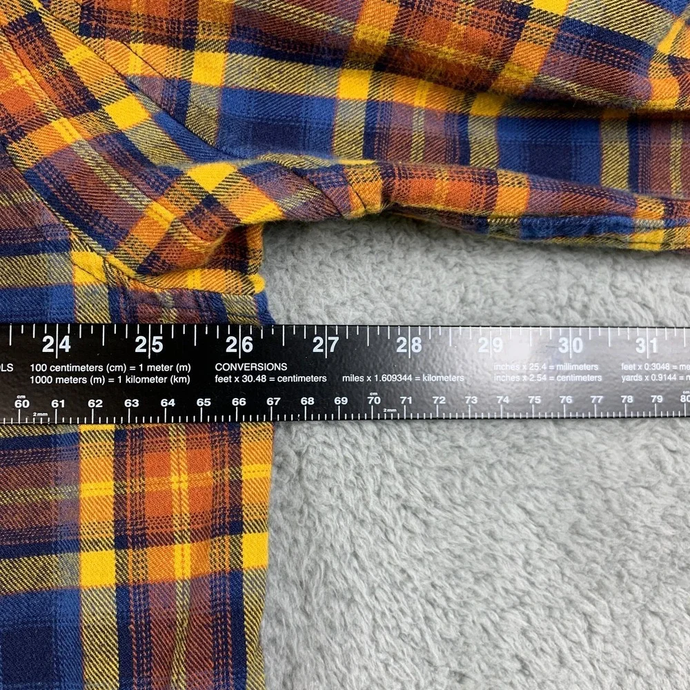 Duluth Trading Shirt Mens XL‎ Brown Plaid Free Swinging Flannel Outdoor Rugged